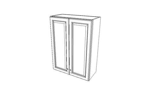 W2730B Wall Double Door Cabinets 30'' Height Country Oak Classic (CYOF)