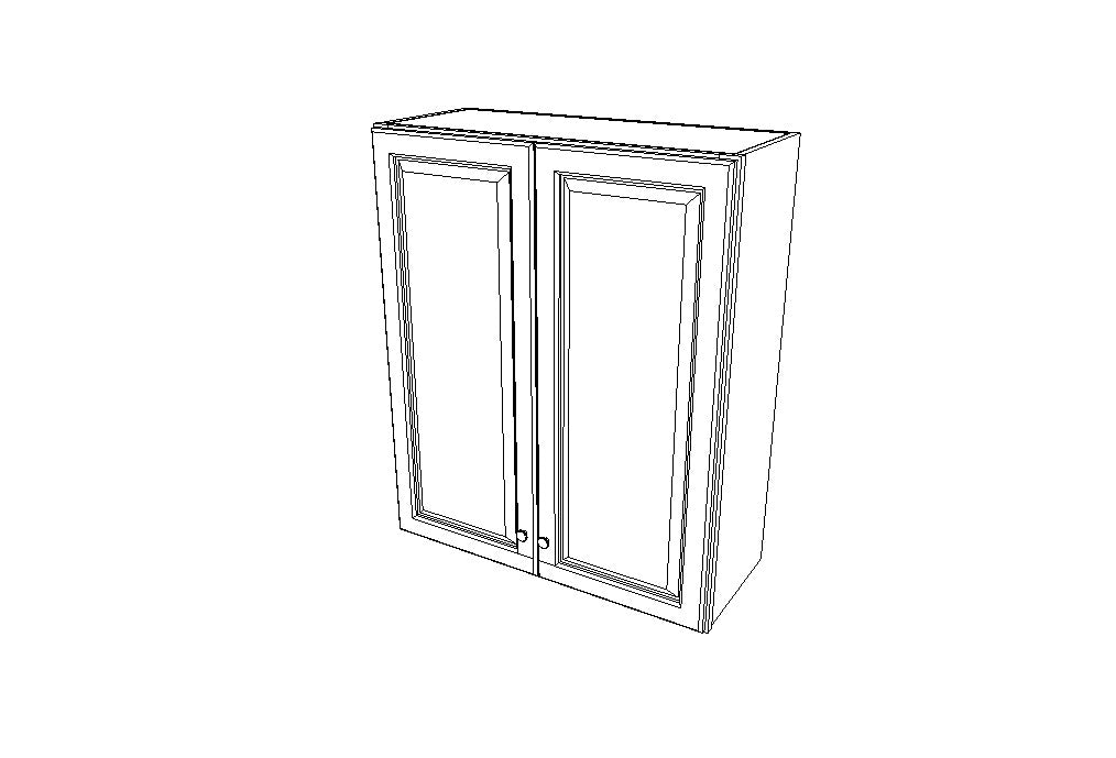 W3030B Wall Double Door Cabinets 30'' Height Downtown Dark (TD)