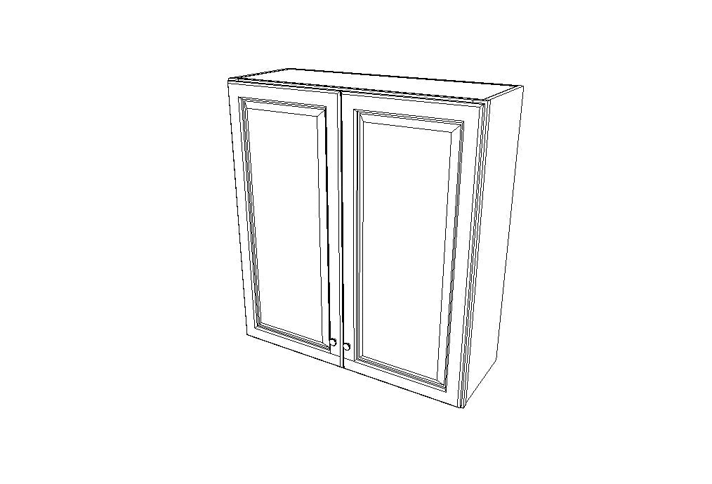 W3342B Wall Double Door Cabinets 42'' Height Downtown Dark (TD)