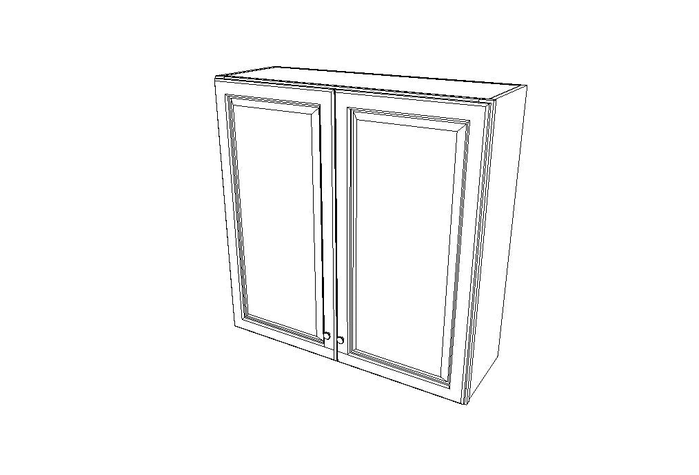 W3642B Wall Double Door Cabinets 42'' Height Downtown Dark (TD)