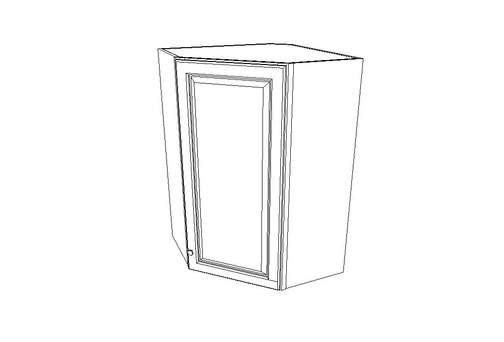 Wall Diagonal Corner 36'' High Uptown White (TW)